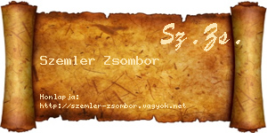 Szemler Zsombor névjegykártya